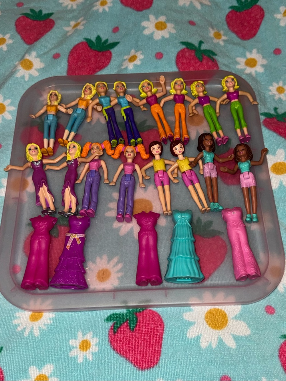 29 Dolls + extras Polly pocket Fashion Doll Playset - Assorted